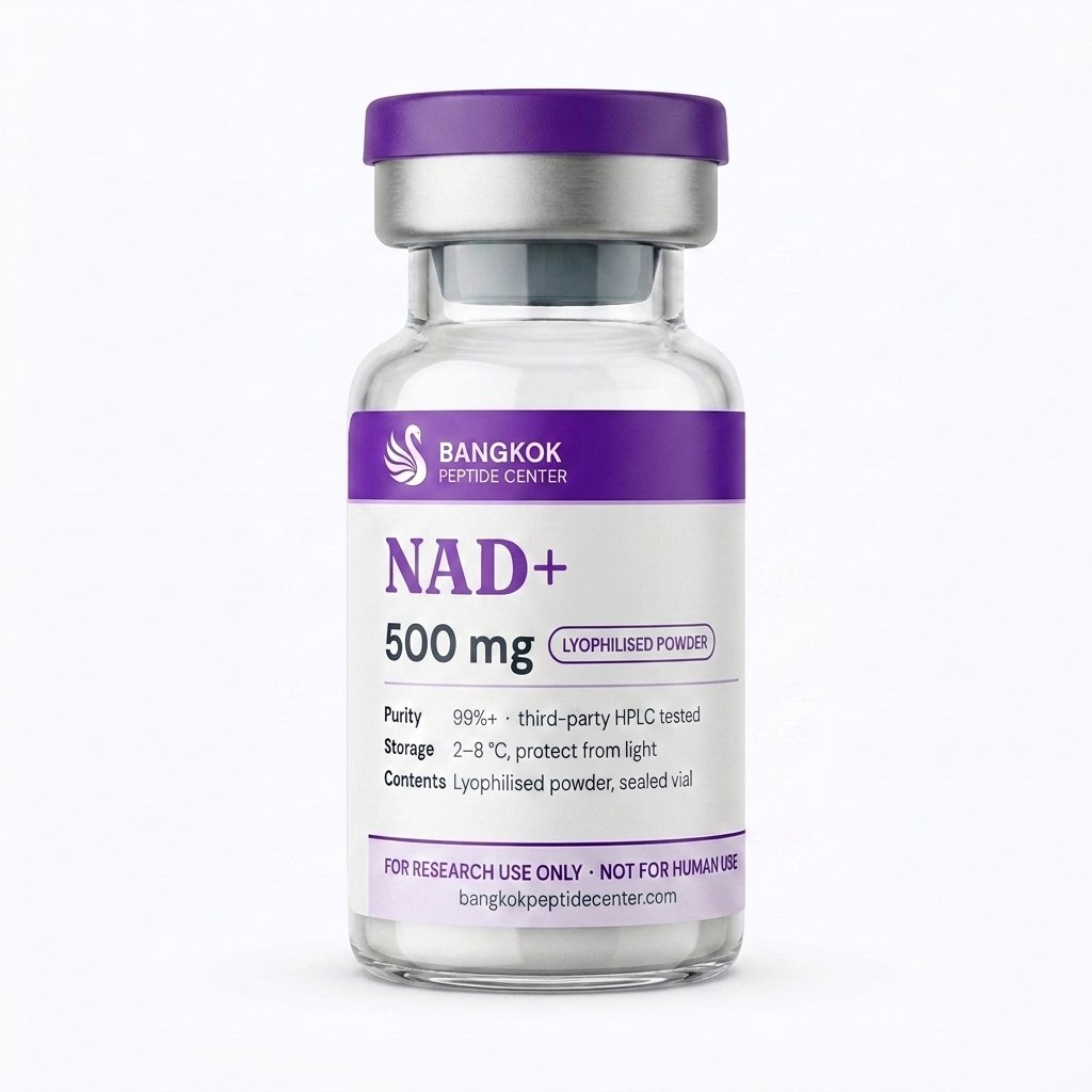 NAD+ 500mg lyophilised research peptide vial – Bangkok Peptide Center, Thailand